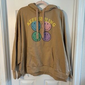 NEW American Eagle Keep Smiling Sherpa Hoodie